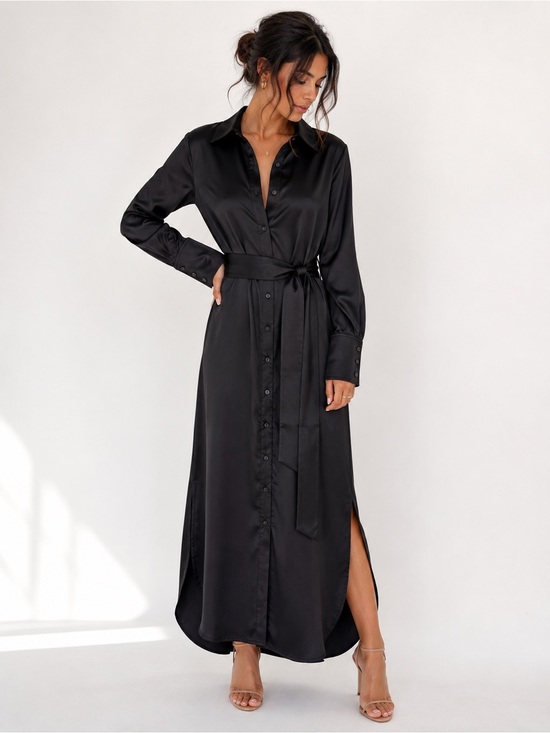 Banana Republic Dresses & Skirts - Banana Republic Muse Black 100% Silk Dress Size X Small